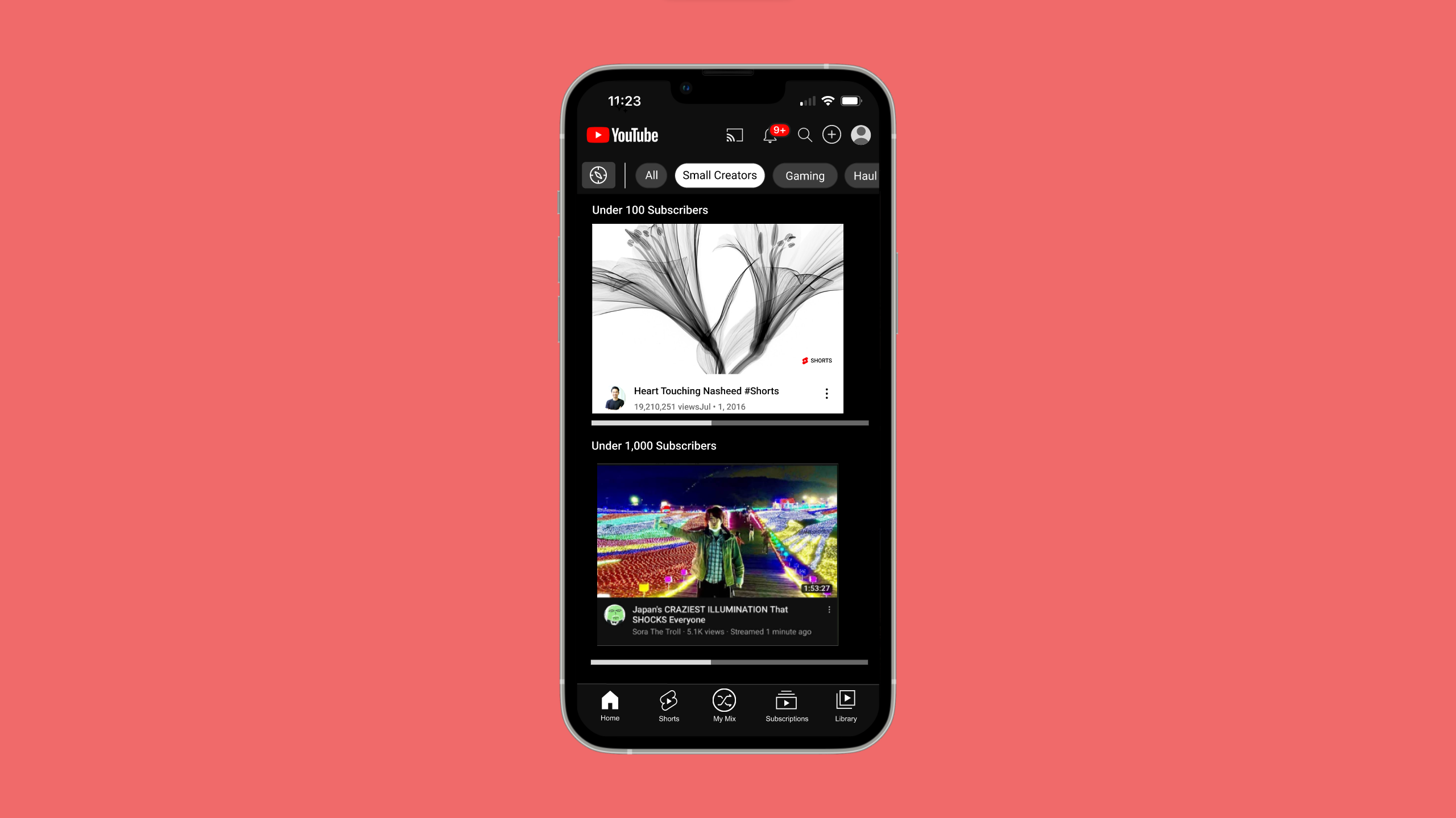 small creators feature