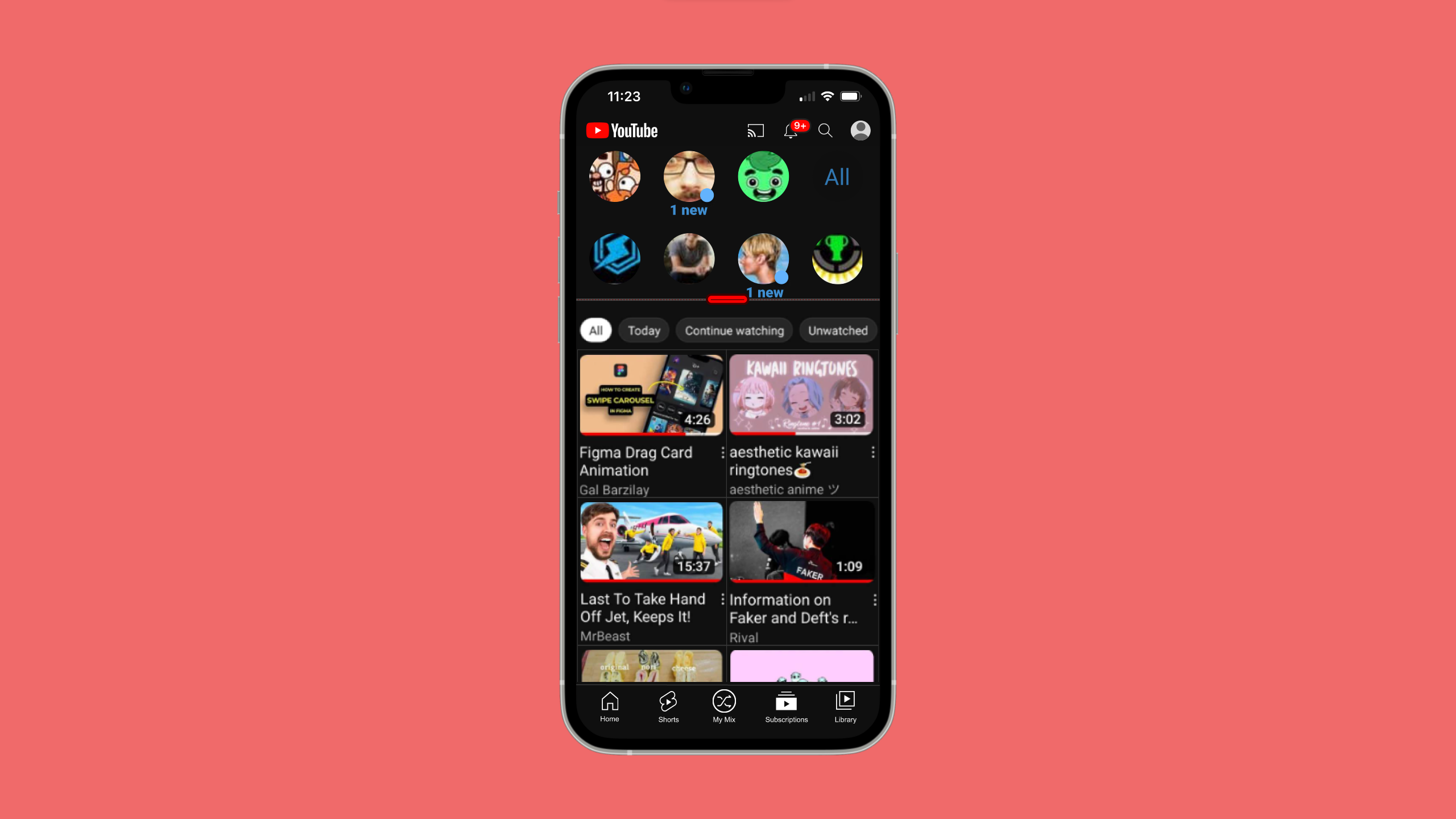 subscriptions tab